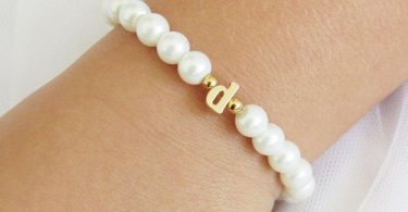 Flower Girl Gift  Gold Lowercase Initial Bracelet For Kids