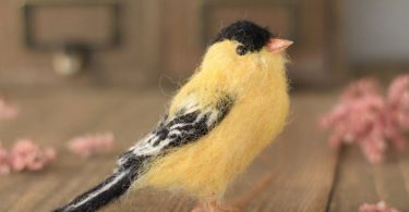 Goldfinch bird Needle felted bird Bird sculpture Spring