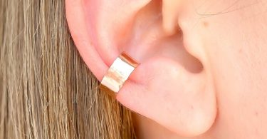 Hammered Ear Cuff Gold Filled Ear Cuff Gold Ear Wrap Non