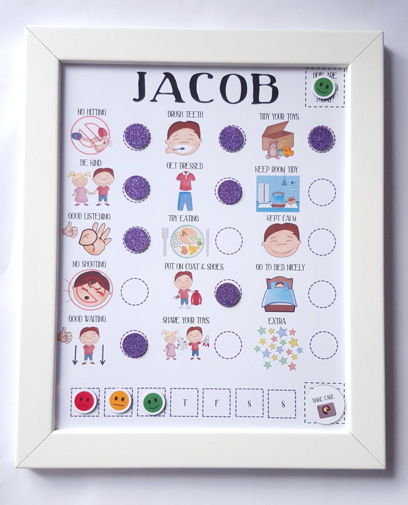 Kids Behaviour Chart Reward Chart Responsibility Chart
