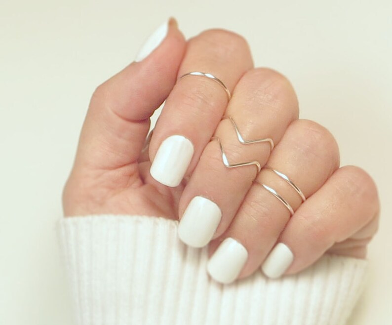 Knuckle Ring Set/ Midi Rings/ Stacking Rings/ Ring Set/ Gift