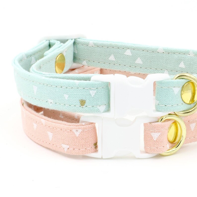 Laura Cat Collar with Breakaway Safety Buckle  Mint Green