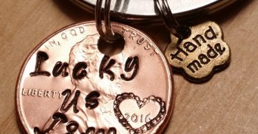 Lucky Us Anniversary couple Gift Custom Penny Unique