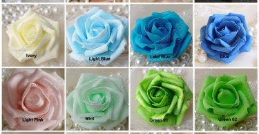 PE Foam Flowers Artificial Rose Heads Bulk Flowers 36 pcs 7cm