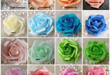 PE Foam Flowers Artificial Rose Heads Bulk Flowers 36 pcs 7cm