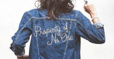 PROPERTY of NO ONE hand embroidered denim jacket  made to