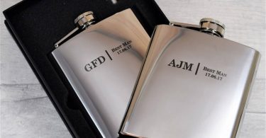 Personalised Laser-Engraved Wedding Hip Flasks Best Man