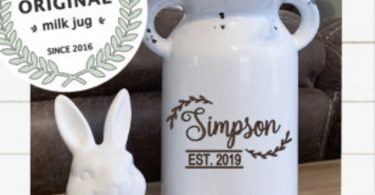 Personalized Milk Can Farmhouse Style Custom Vase for Home