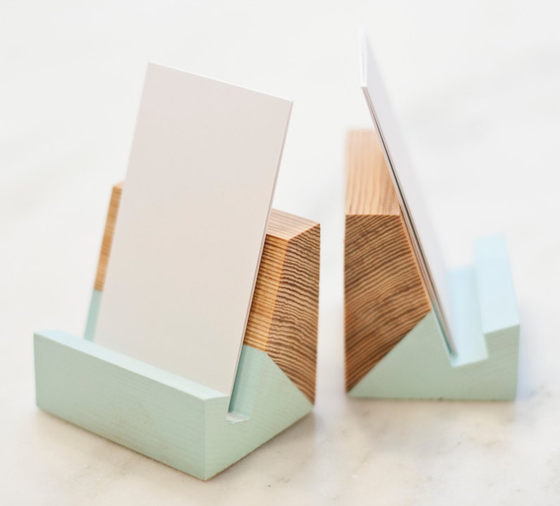 Reclaimed Wood Vertical Business Card Holder