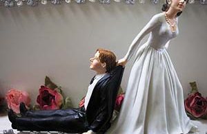 Reluctant Groom Cake Topper