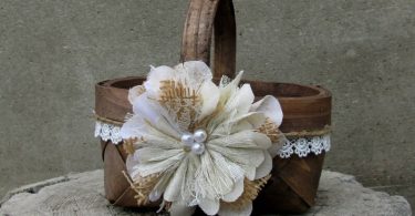 Rustic Flower Girl Basket Flower Girl Basket Wedding Basket