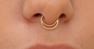 Septum ring Solid gold septum Daith earring Nose