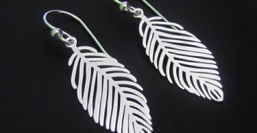 Sterling Silver Leaf Earrings Dangle Earrings Drop Earrings