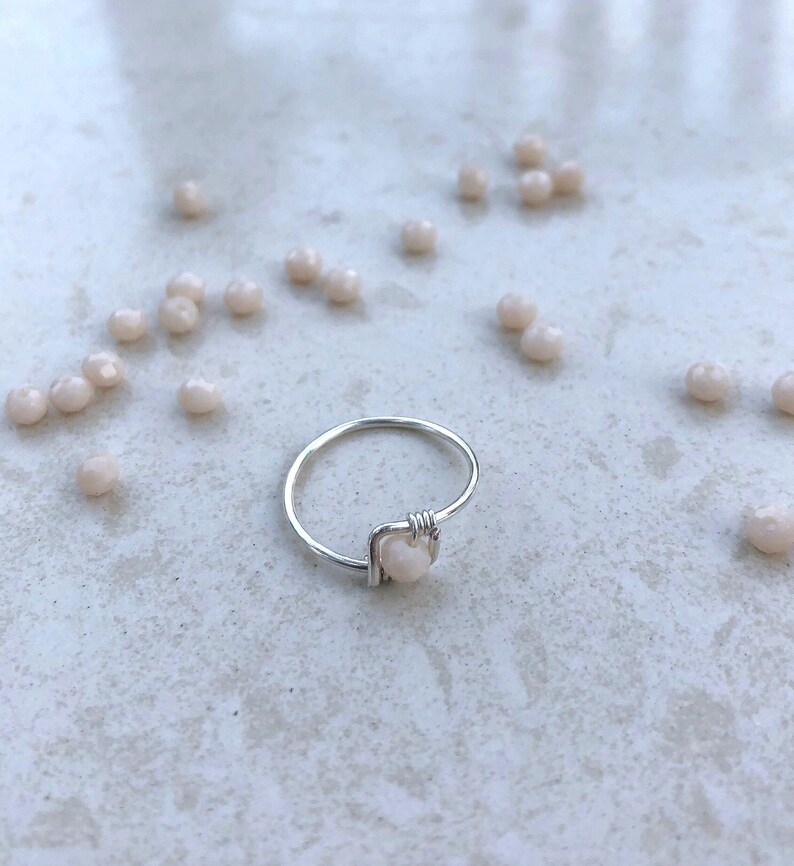 Sterling Silver Ring Gemstone Ring Solitaire Ring Bridal