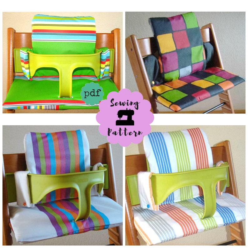 Stokke Tripp Trapp Cushion Set PDF sewing Pattern with VIDEO