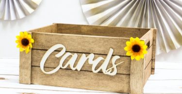 Sunflower Card Box Rustic Wedding Card Beach Box Wedding Decor