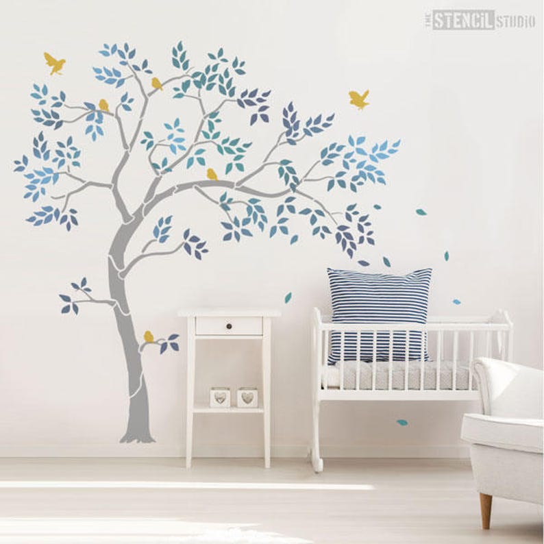Tree Stencils  Nursery Stencils  Wall Mural Stencils