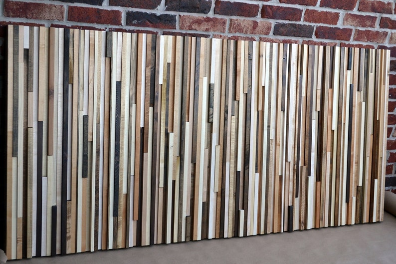 Wood Wall Art  Wood Sculpture  King Headboard  3d Art