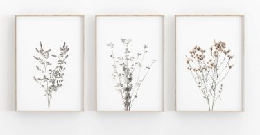 Botanical Art Print Set of 3 Botanical Wall Art Farm House