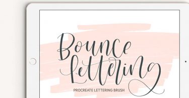Bounce Lettering Procreate Brush iPad Pro Digital Calligraphy