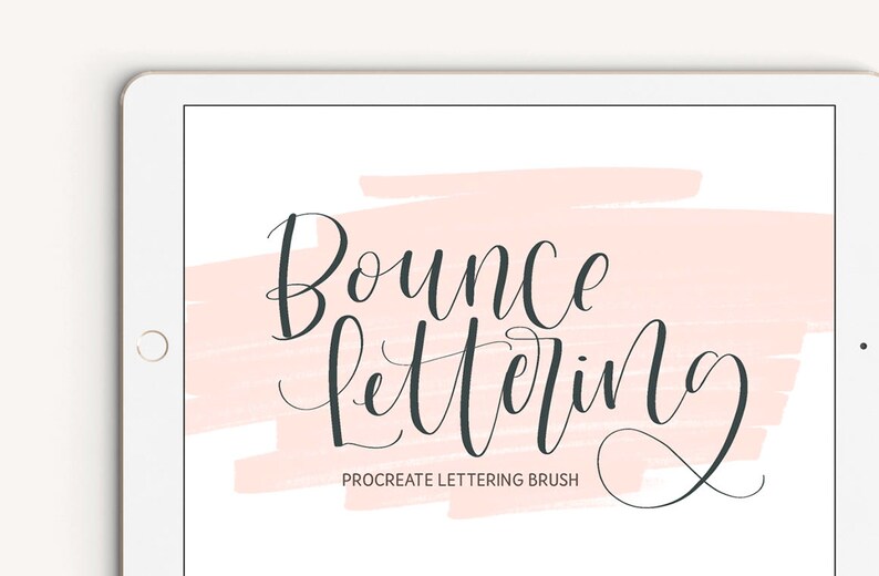 Bounce Lettering Procreate Brush iPad Pro Digital Calligraphy