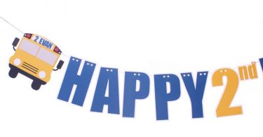 Bus Birthday Banner  Wheels on the Bus Birthday Banner