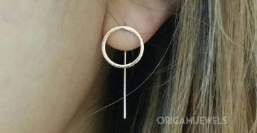 Circle Earrings  simple drop earrings simple silver circle