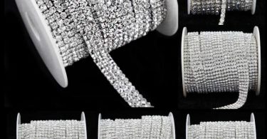 Clear Crystal Rhinestone Diamond Bling Trim Metal Cup Close