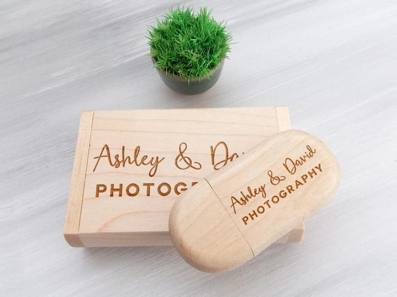 Custom USB Flash Drive Wedding Keepsake Wood USB 16-64 GB