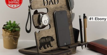 Custom charging station Papa Bear style Birthday gift gift