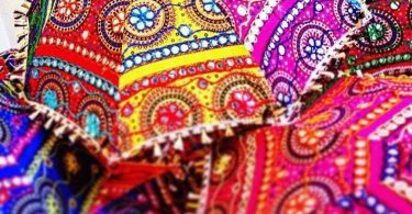 Decorative Umbrellas Indian Hand Embroidered Cotton Wedding