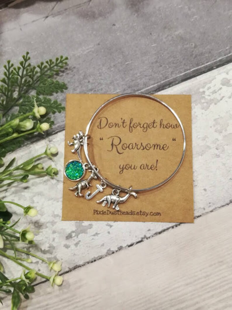 Dinosaur Bracelet Dinosaur Bangle Dinosaur Jewellery