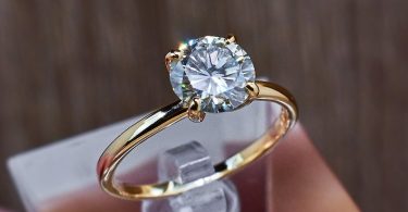 Engagement Ring 14k Gold Engagement Ring Moissanite Ring