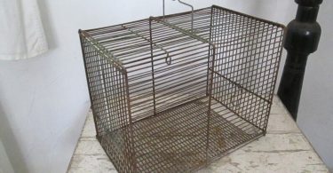 FRANCE Antiker Vogelk?fig Transportk?fig FIL de FER Drahtk?fig
