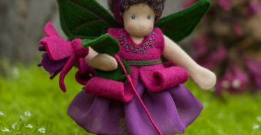 Flower child Fuchsia  felt doll  Waldorf inspired Fairy tale