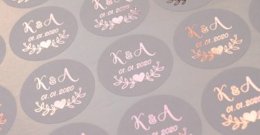 Foil Wedding Stickers Rose Gold Wedding Stickers Grey Favour