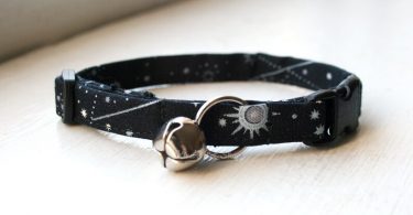 Galaxy Cat Collar Breakaway Cat Collar Black & Silver