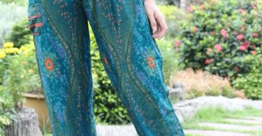 Harem Pants Hippie Boho Clothing Yoga Peacock Blue Green Women