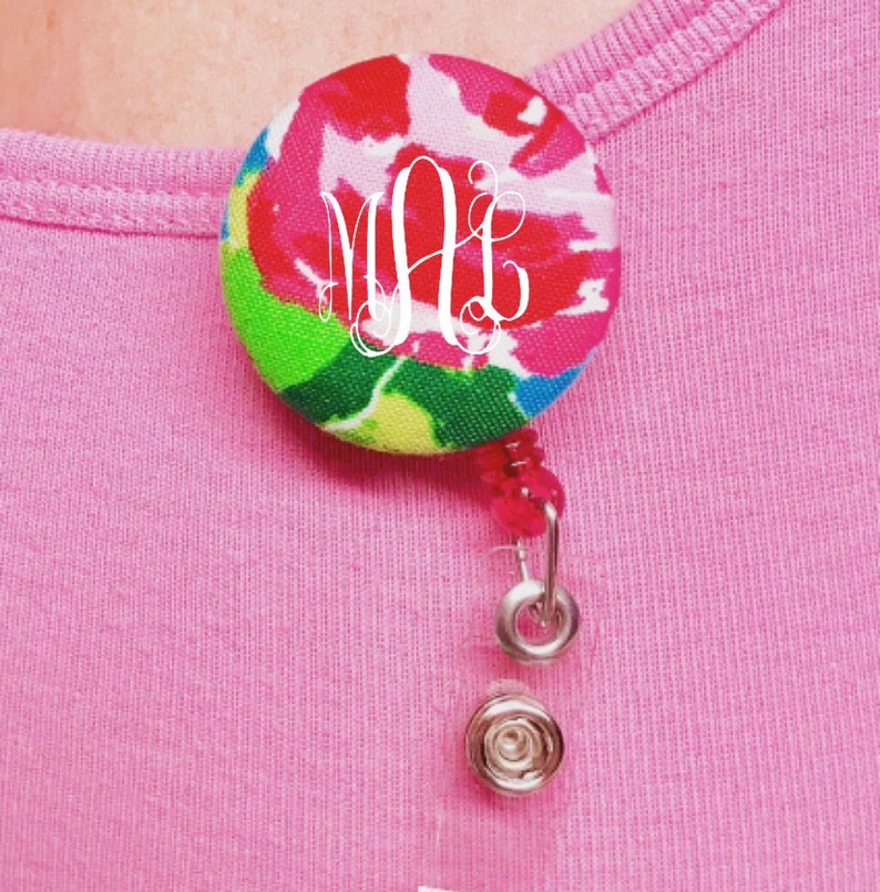 Lilly Pulitzer Badge reel Monogrammed Badge reel