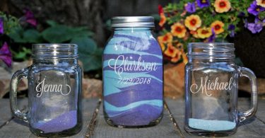 Mason Jar Unity Sand Set Personalized Sand Ceremony Set