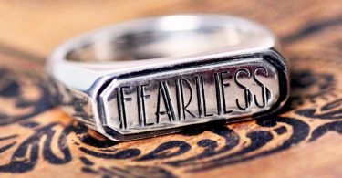 Modern silver signet ring womens signet ring custom signet