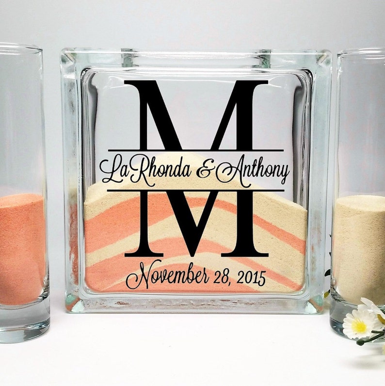 Monogram Unity Sand Set  Wedding Sand Set  Unity Sand