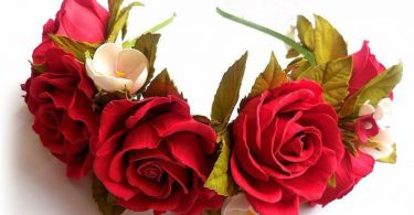 Red Flower crown Hair band Bridal flowers Red Bridal Red