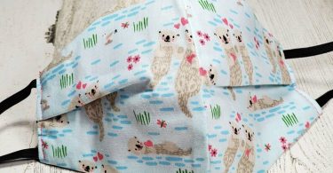 Sea Otters Double Layer Handmade Fashion Face Cover Mask