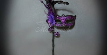 Venetian Goddess Masquerade Mask w/Handheld Stick  Soft
