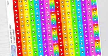 Bright Rainbow Half Checklists Planner Stickers Happy Planner