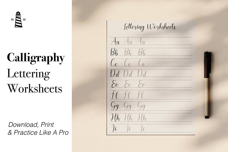 Calligraphy Practice Guides Calligraphy Lettering Worksheets