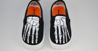 Hand PAINTED HALLOWEEN SHOES Skeleton feet shoes