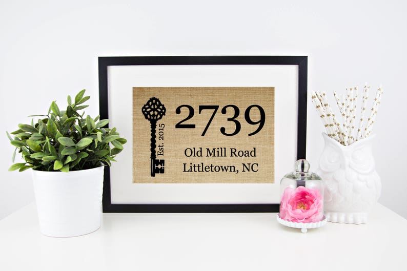 Housewarming Gift for New Home Gifts Address Sign Our First
