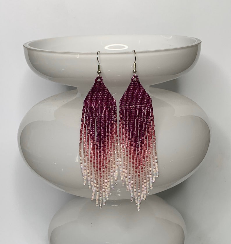 Long ombr dangle earrings